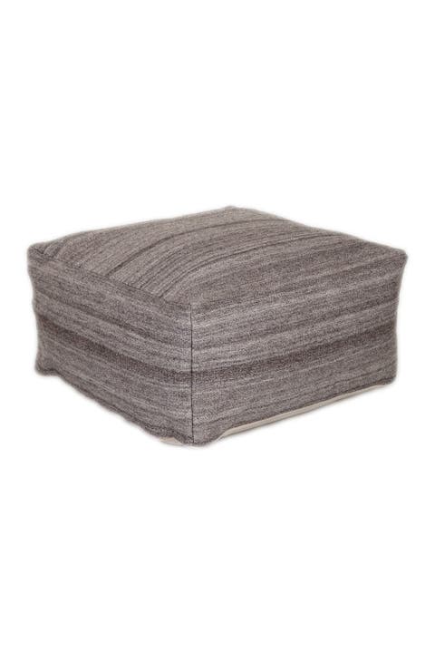 Nadia Transitional Grayish Brown Pouf