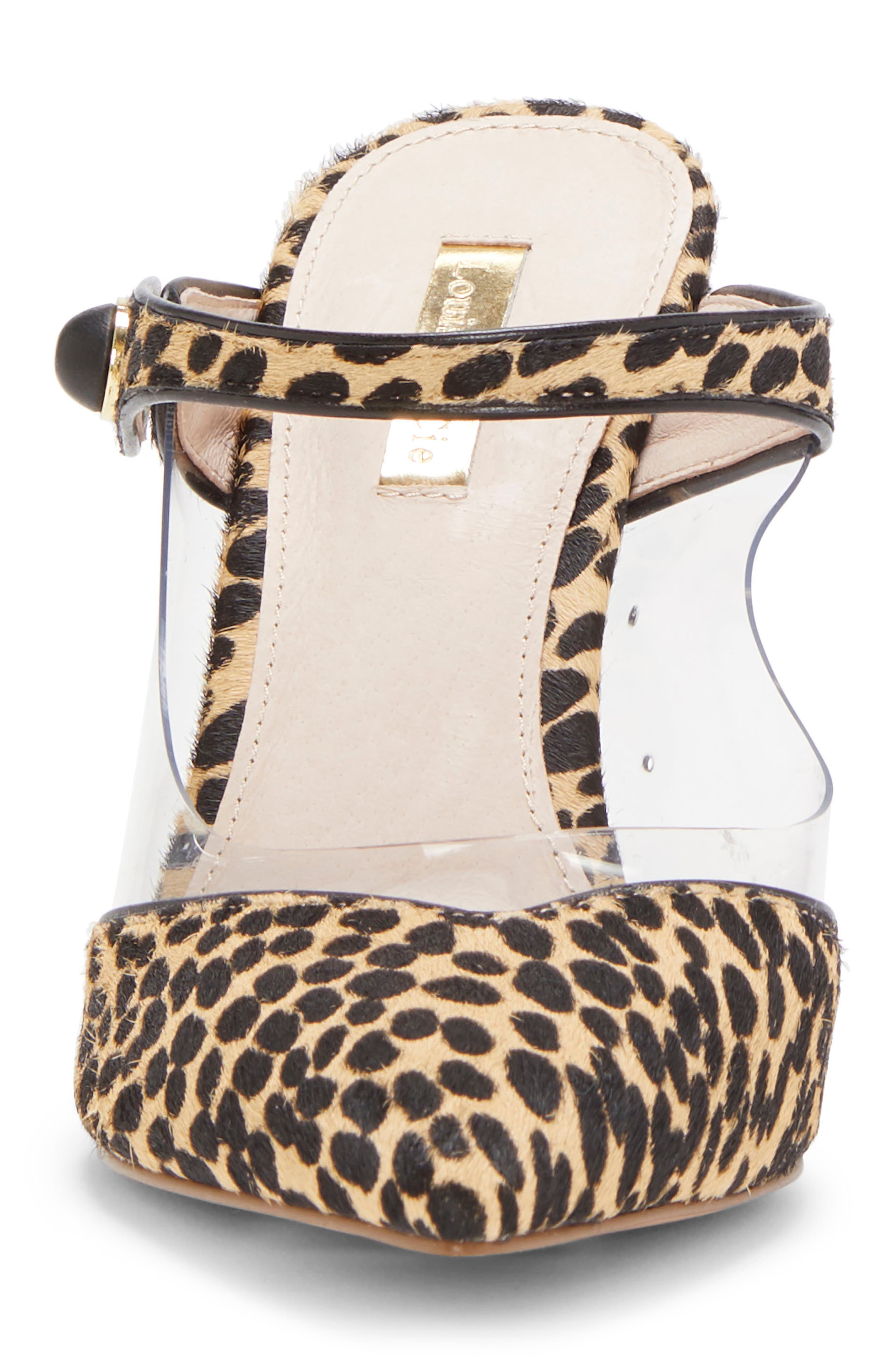 Joykiss Mule, Alternate, color, LEOPARD PRINT CALF HAIR
