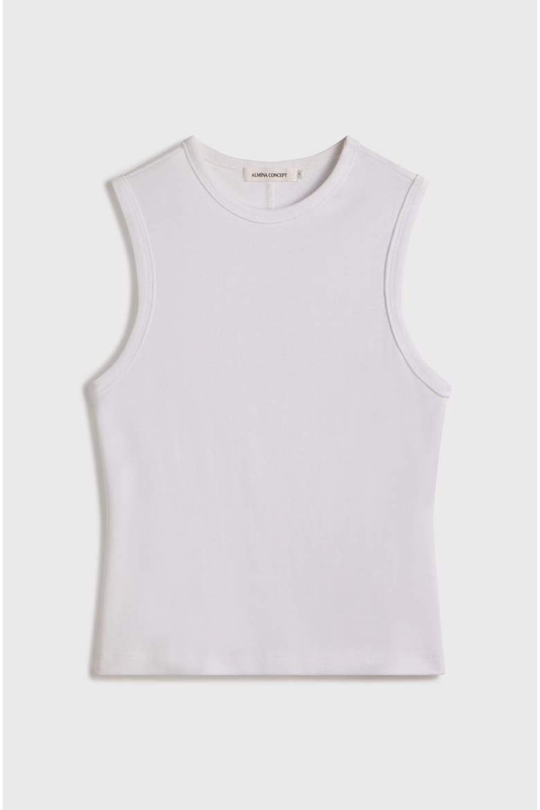 Classic Round Neck Tank, Alternate, color, White