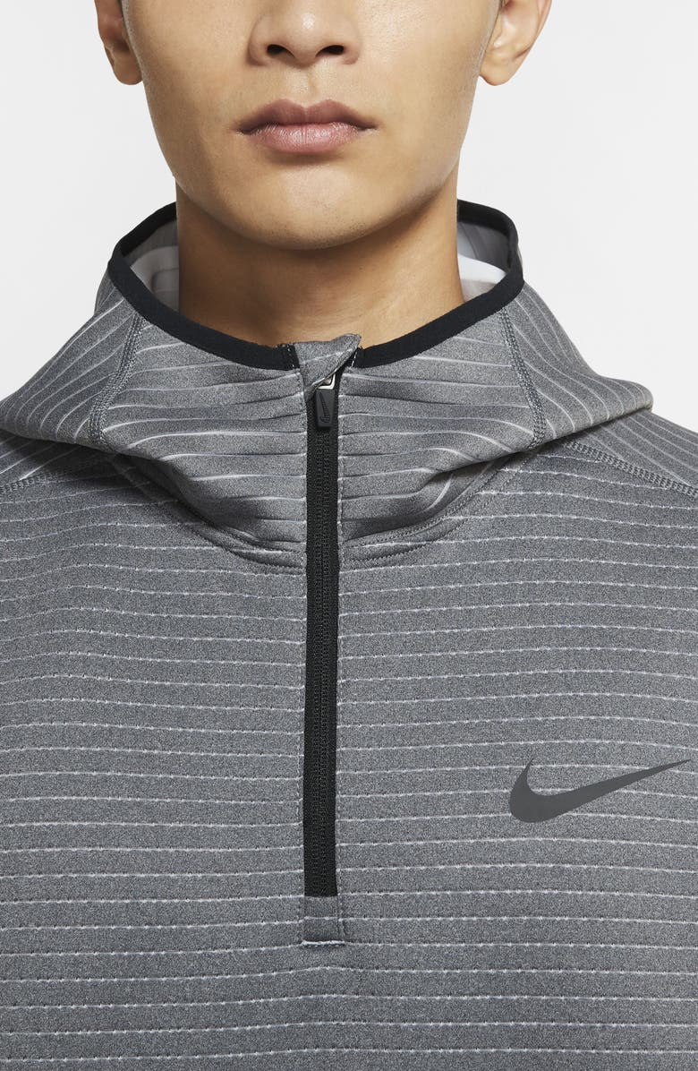 Nike Pro Hooded Half Zip Spacer Knit Shirt, Alternate, color,