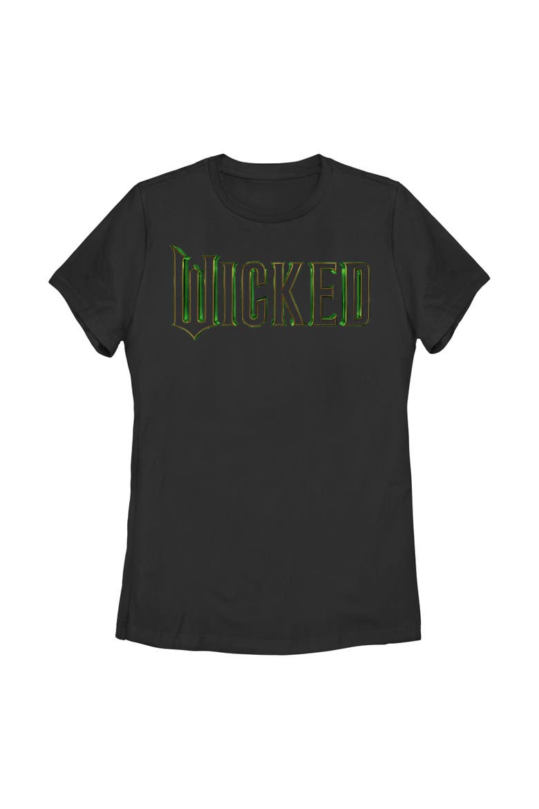 Women's Wicked Official Logo  Graphic T-Shirt, Main, color, Black: Glow Logo