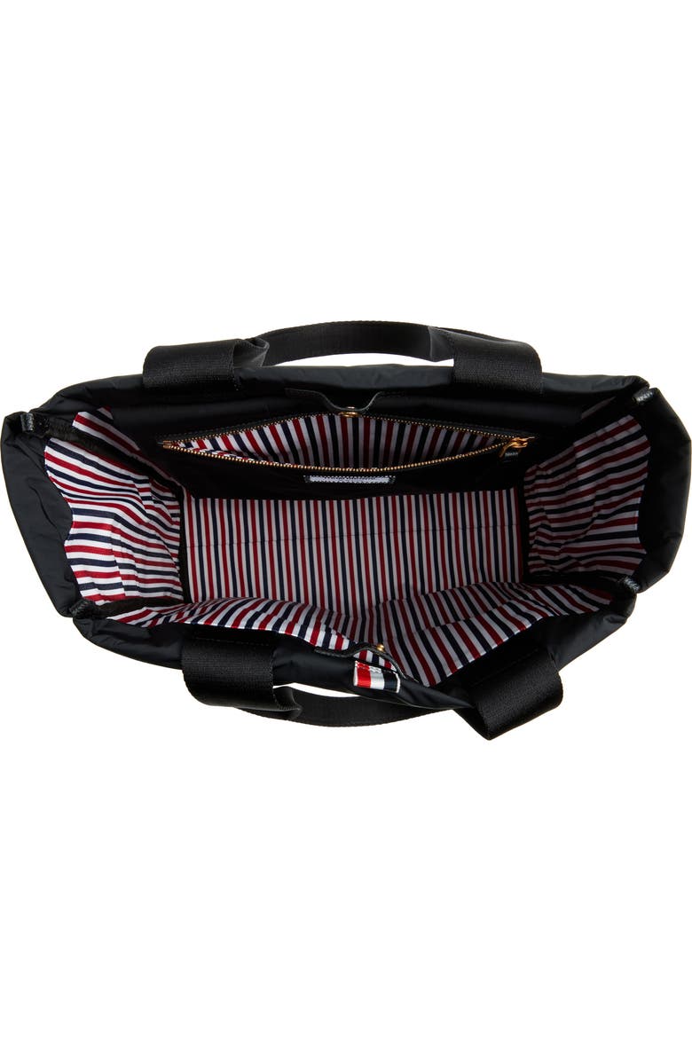 Thom Browne Twill Pocket Tote, Alternate, color, Black
