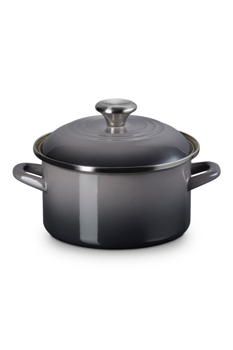 Enameled Stainless Steel Petite Stock Pot, Alternate, color, OYSTER