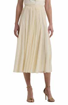 Lauren Ralph Lauren Lace & Chiffon Midi Skirt
