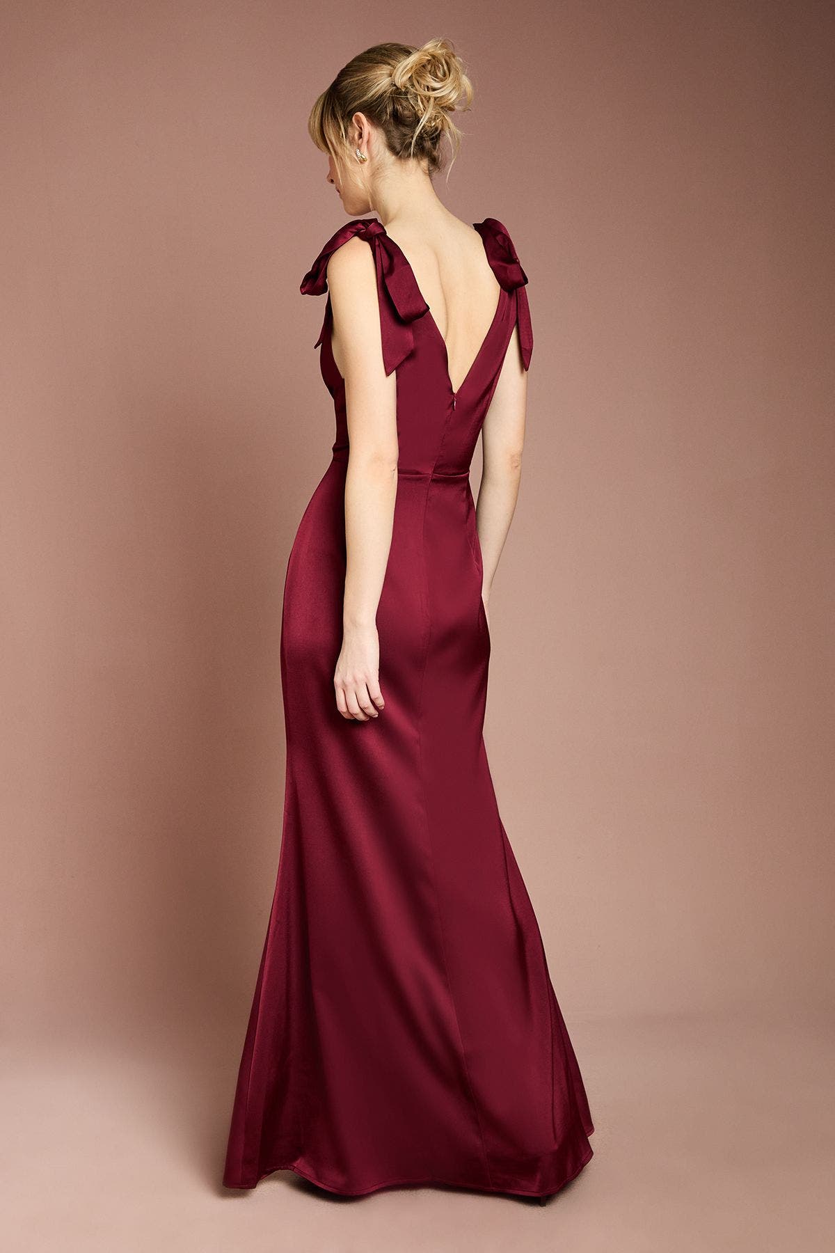 Satin Tie-Shoulder Maxi Dress - image 4