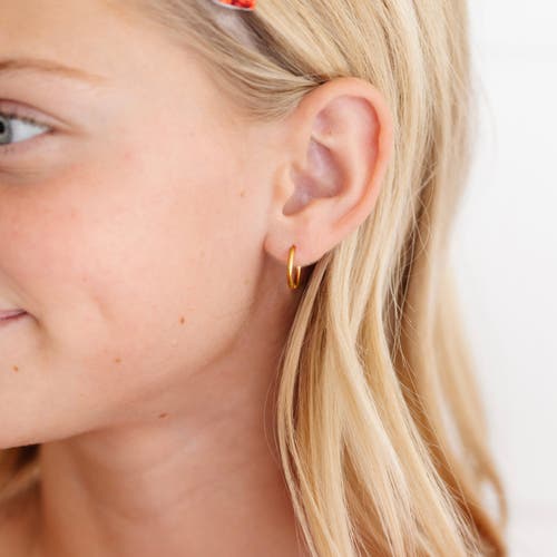 Pip Pop Thin Gold Hoop 8mm Earrings