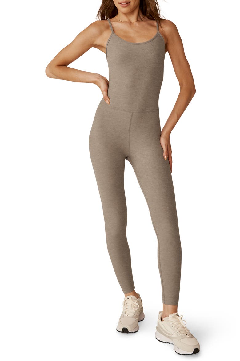 Uplevel Space Dye Midi Jumpsuit, Main, color, BIRCH HEATHER