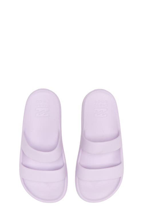 Billabong Kids' Malibu Recovery Slide Sandal In Lilac