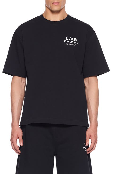 Diagonal Stripe Logo Graphic T-Shirt
