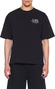 L/AB OFF-WHITE Diagonal Stripe Logo Graphic T-Shirt