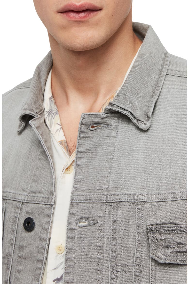 Gasidro Patched Denim Jacket, Alternate, color, GREY