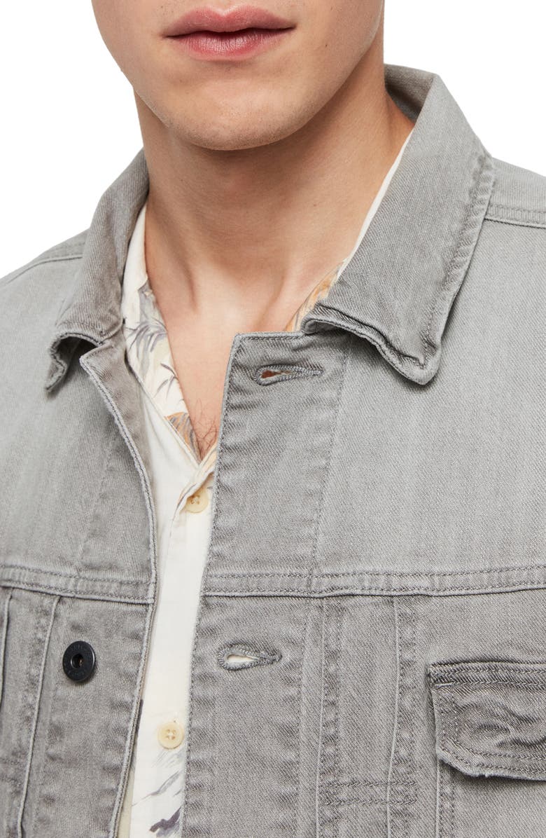 AllSaints Gasidro Patched Denim Jacket, Alternate, color,