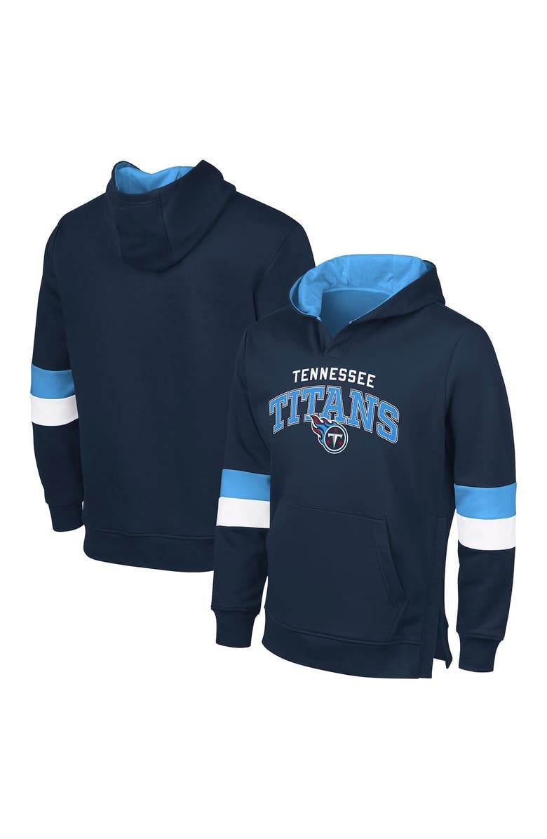 G-III SPORTS BY CARL BANKS Men's G-III Sports by Carl Banks Navy/Light Blue Tennessee Titans Adaptive Faceoff Pullover Hoodie, Main, color, Navy