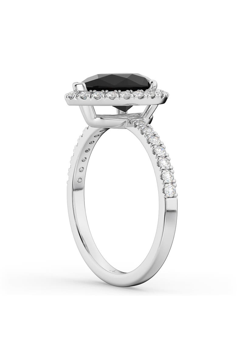 Pear Black Diamond & Diamond Engagement Ring 14K Gold, Alternate, color, 2.51ct/White Gold