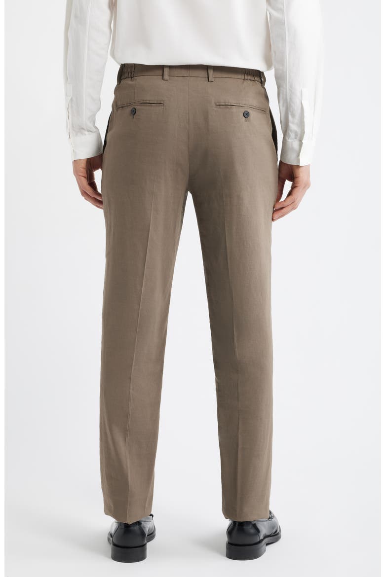 Linen Blend Standard Pants, Alternate, color, MOREL