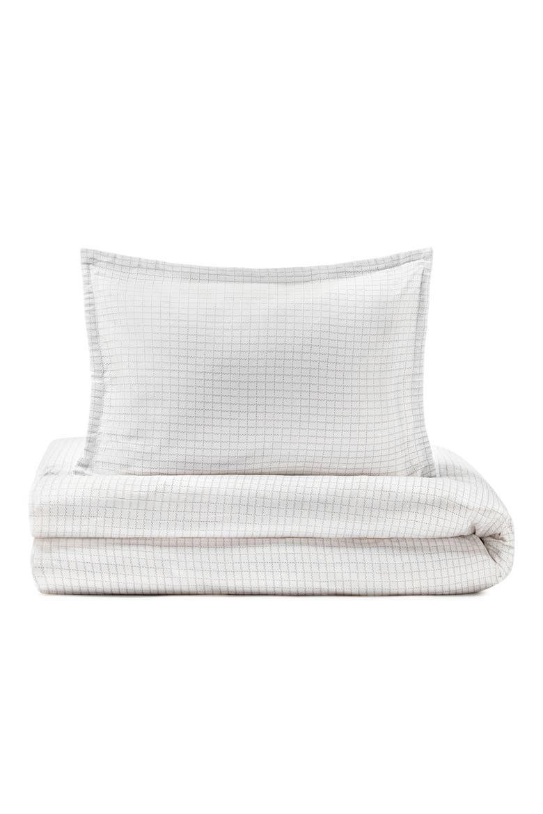 Oxford Cotton Crib Duvet Cover, Main, color, GREY
