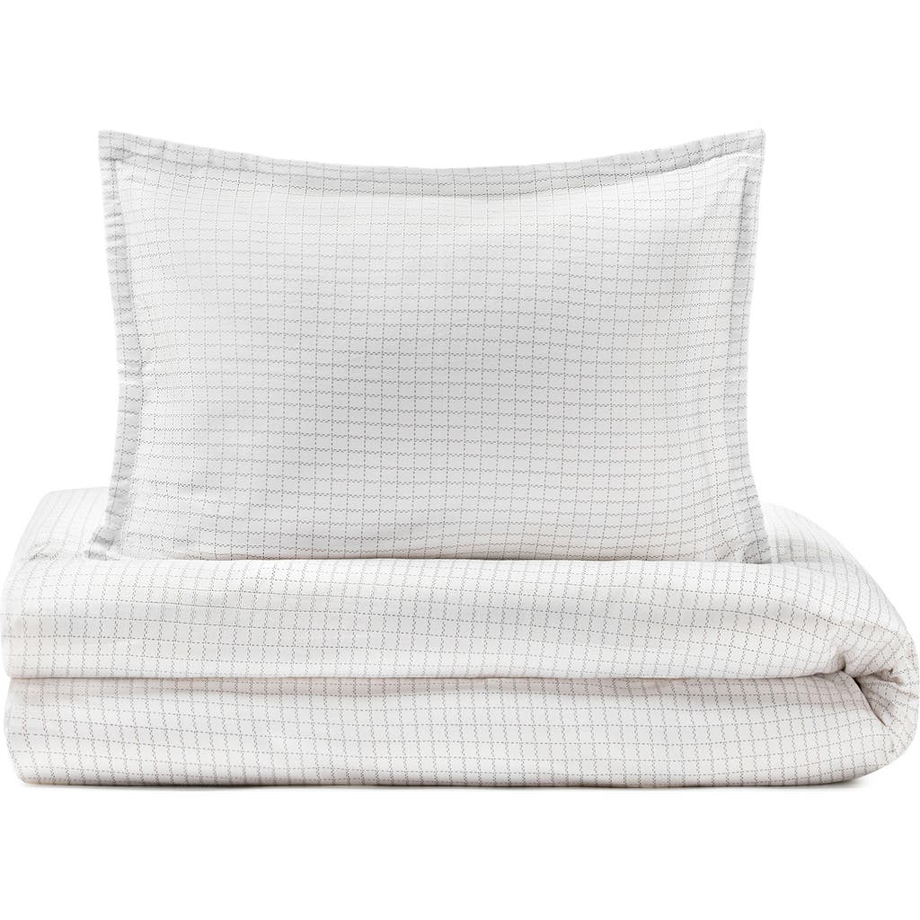 Domani Home Oxford Cotton Crib Duvet Cover In Grey