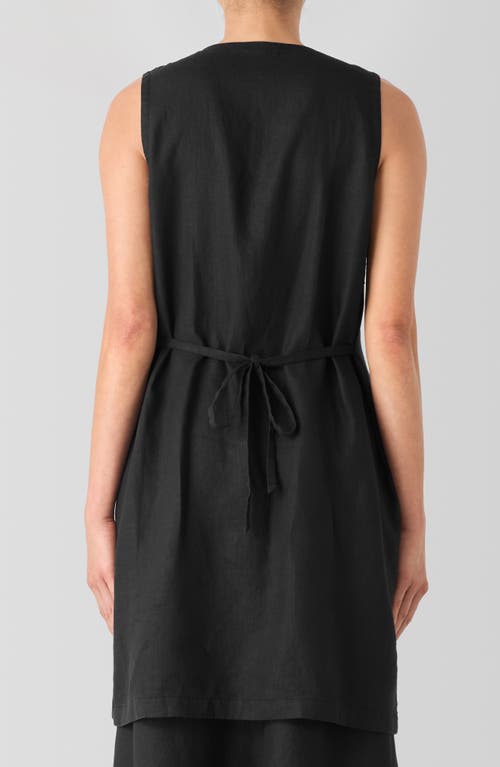 Eileen Fisher Organic Linen Tie Back Longline Vest