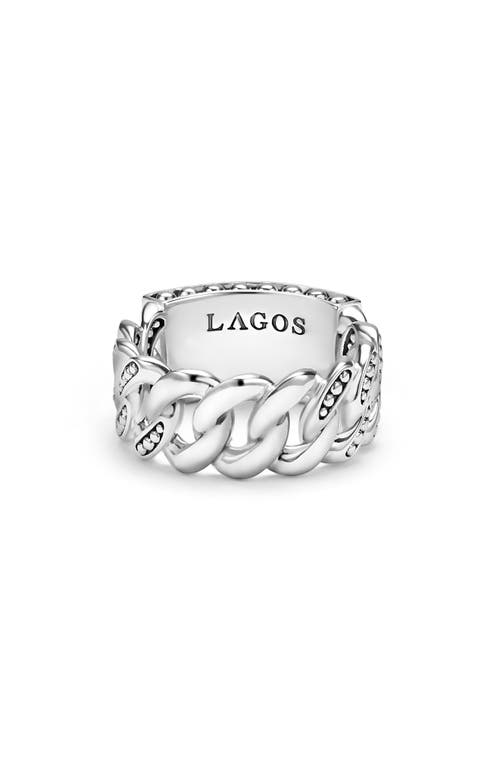 Lagos Anthem Engravable Ring In Metallic