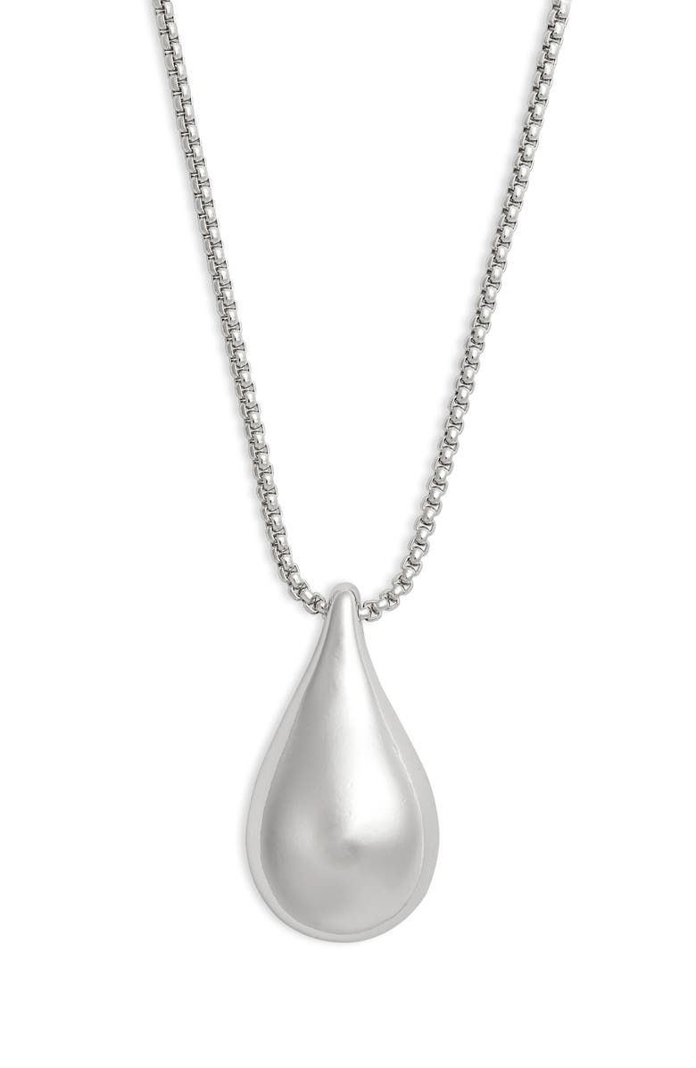 Open Edit Polished Teardrop Pendant Necklace, Alternate, color,
