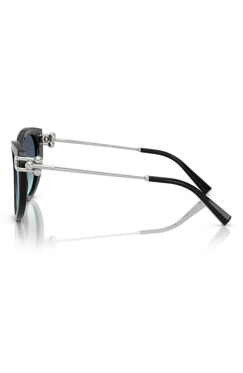 Tiffany & Co. 53mm Gradient Butterfly Sunglasses, Alternate, color, Black / Azure Gradient Blue
