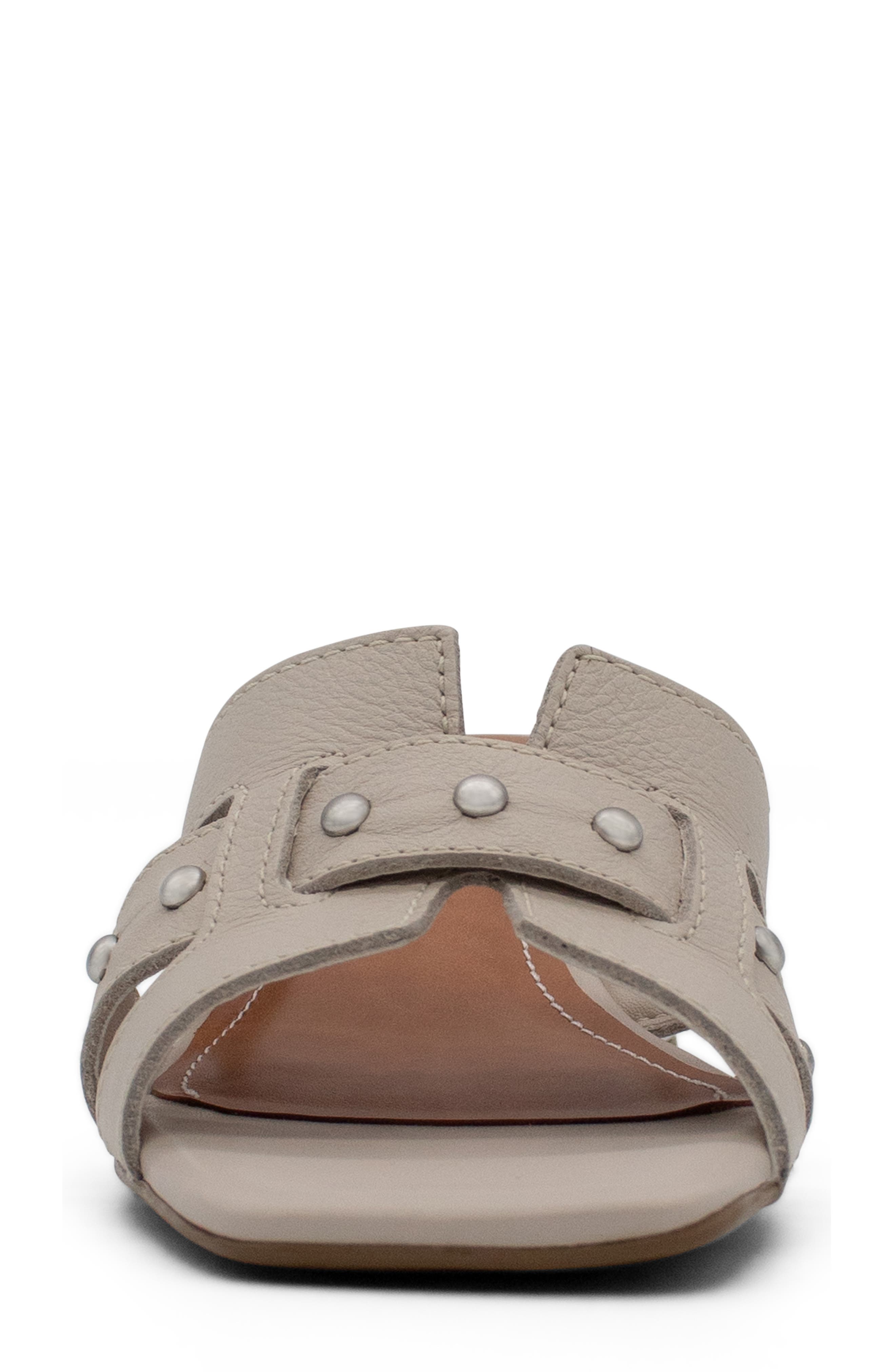 Bottero Studded Leather Slide Sandal, Alternate, color, Off White