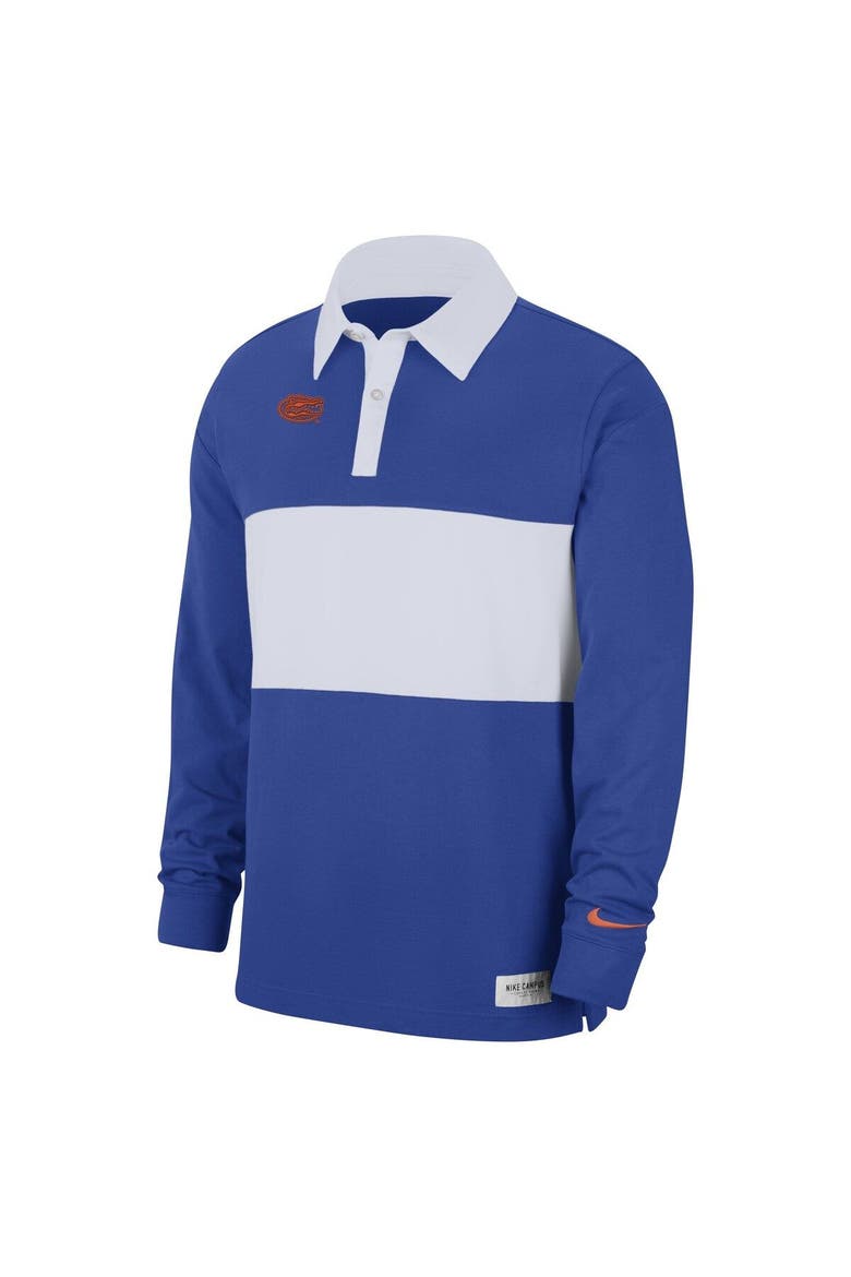 Men's Nike Royal Florida Gators Striped Long Sleeve Polo, Alternate, color, Royal