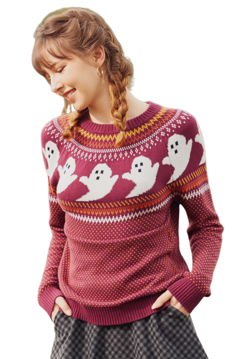 You've Been Ghosted Fair Isle Sweater