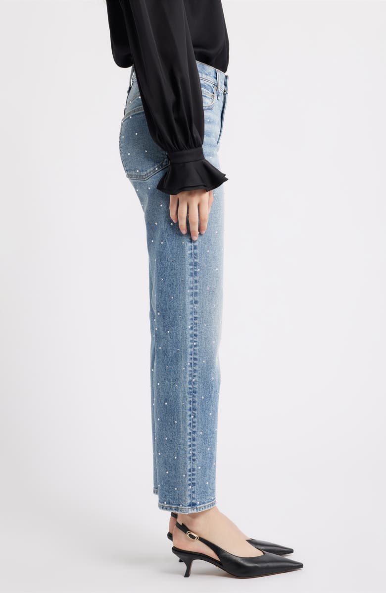 rag & bone/JEAN Harlow Rhinestone Detail High Waist Straight Leg Ankle Jeans, Alternate, color, Orianjewel
