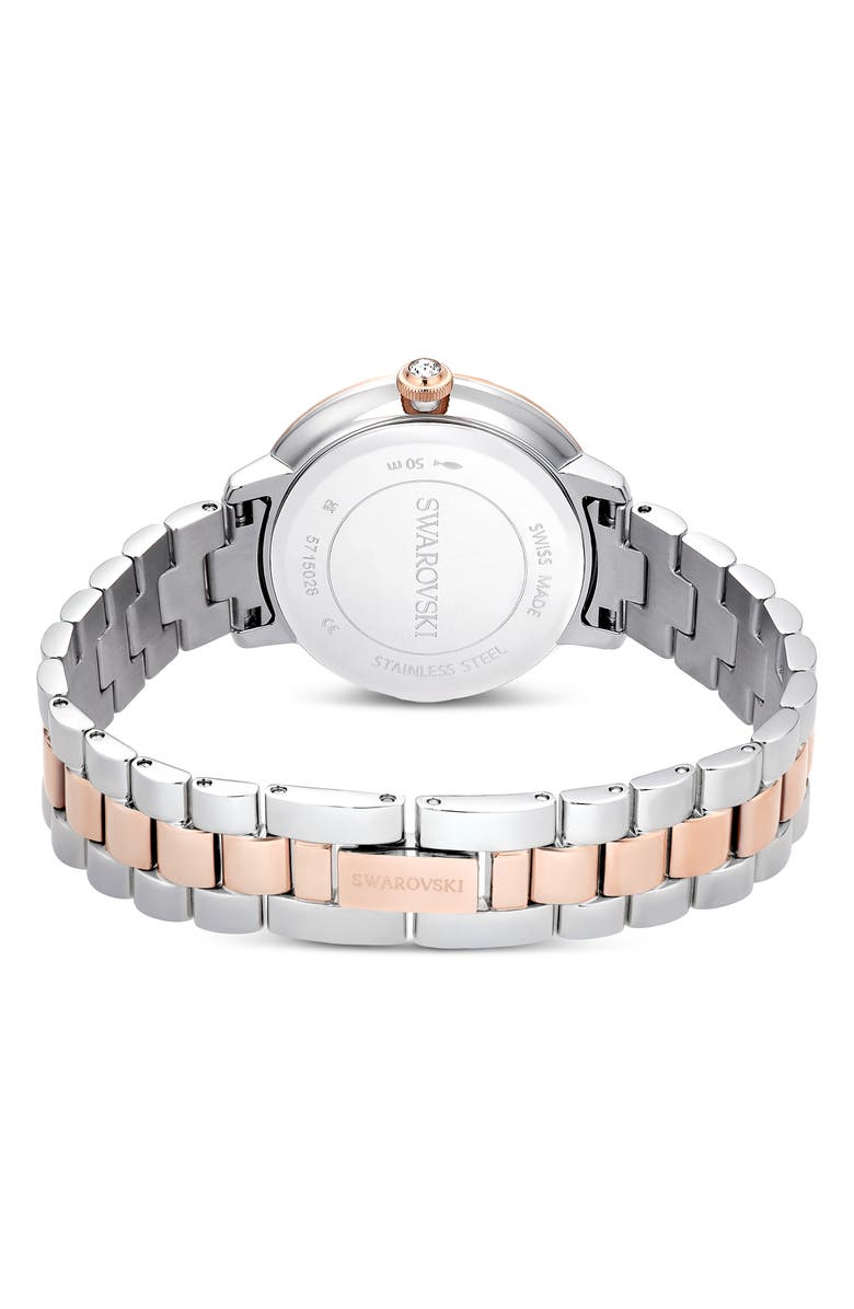 Swarovski Matrix Bracelet Watch, 30mm, Alternate, color, Silver/Gold