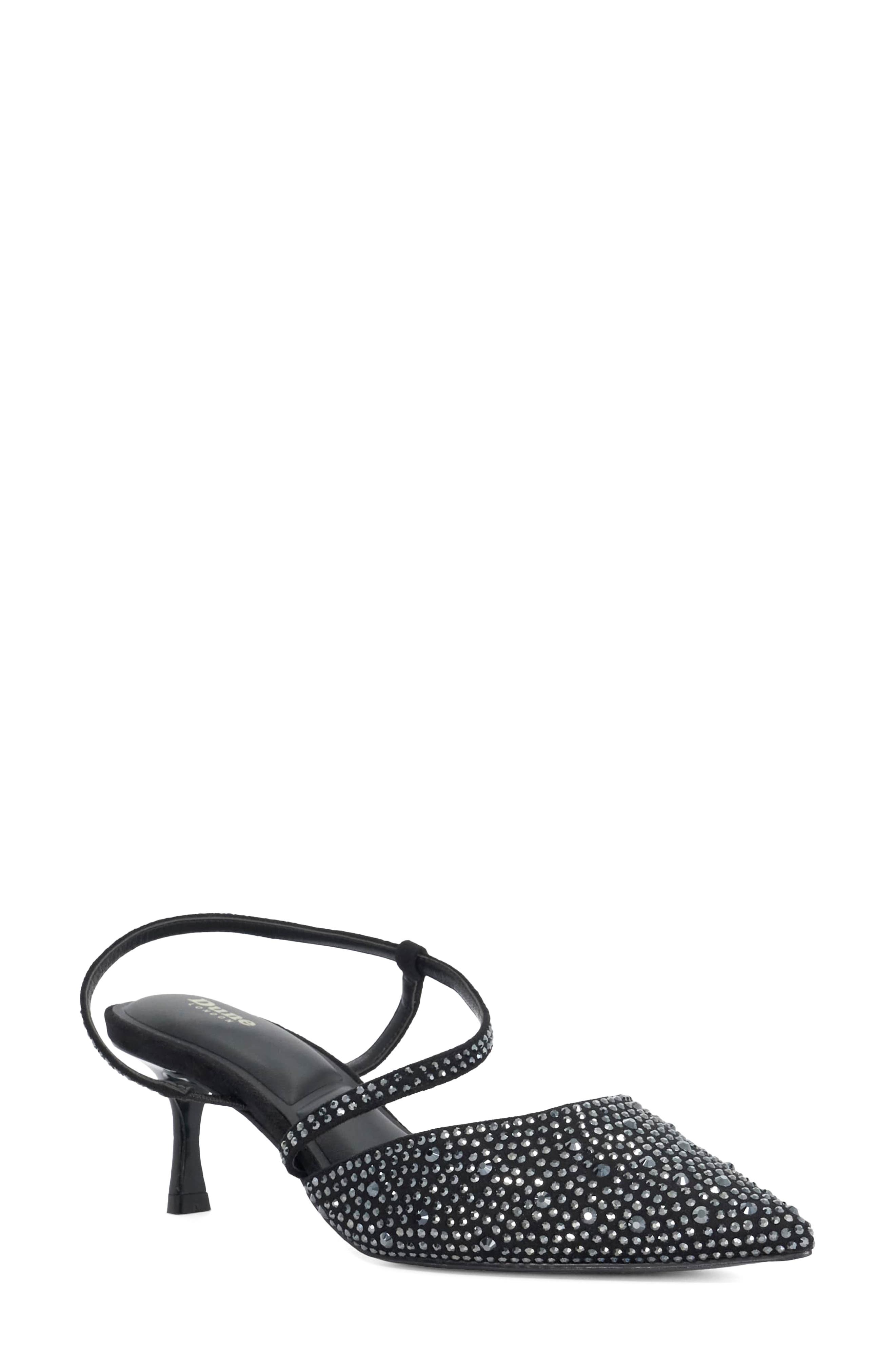 Dune London Charmed Studded Pointed Toe Pump In Black