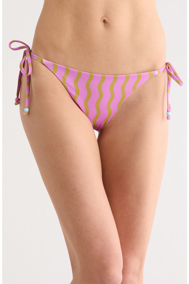 Sun Fired Reversible Tanga Bikini Bottoms, Main, color, MOSS
