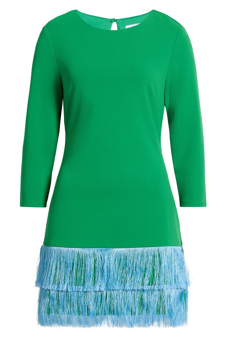 Venetia Fringe Hem Minidress, Alternate, color, KELLY