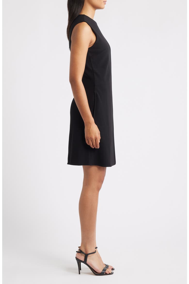Scuba Knit Angled Dress, Alternate, color, BLACK ONYX