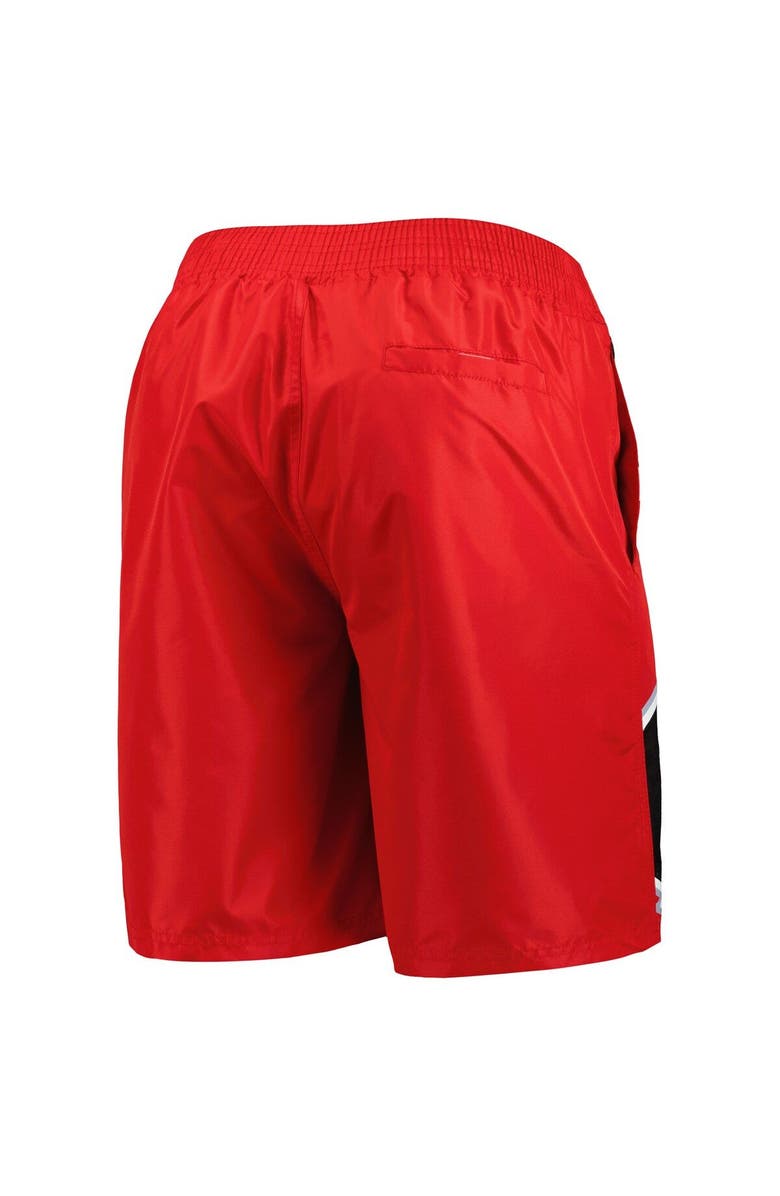 STARTER Men's Starter Red Carolina Hurricanes Sea Wind Swim Trunks, Alternate, color, 