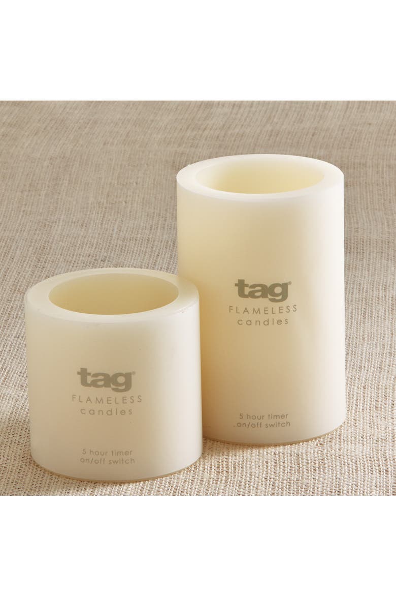 Light Up LED Pillar Candle with Timer Flameless Decor, Alternate, color, Beige