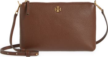 Tory Burch Womens sale Small Black Mercer Pebbled Zip Crossbody Bag