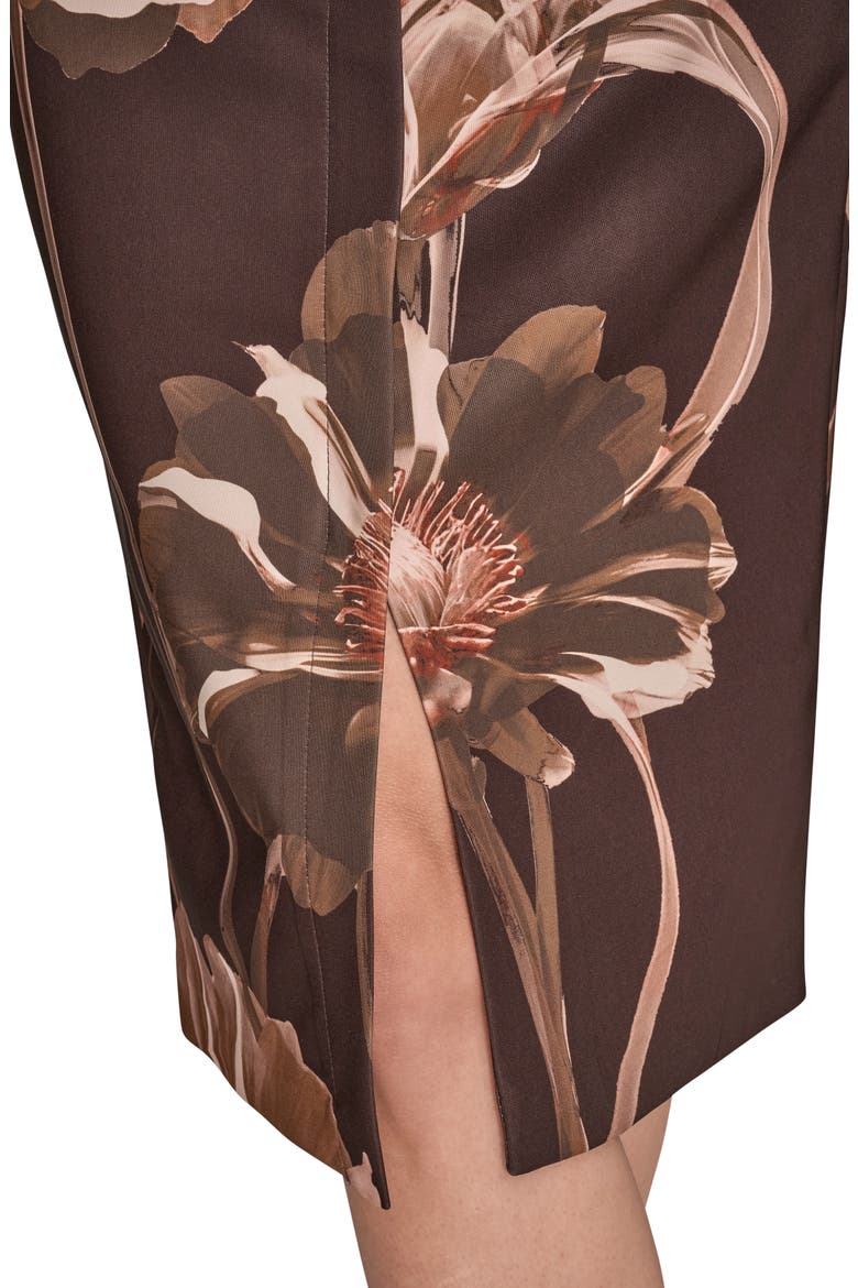 Belted Sleeveless Floral Sheath Dress, Alternate, color, FAWN MULTI