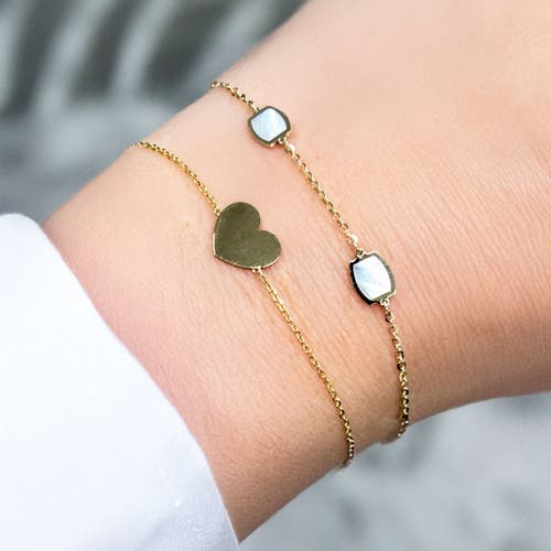 The Lovery Fine Jewelry Gold Single Heart Bracelet In Gold