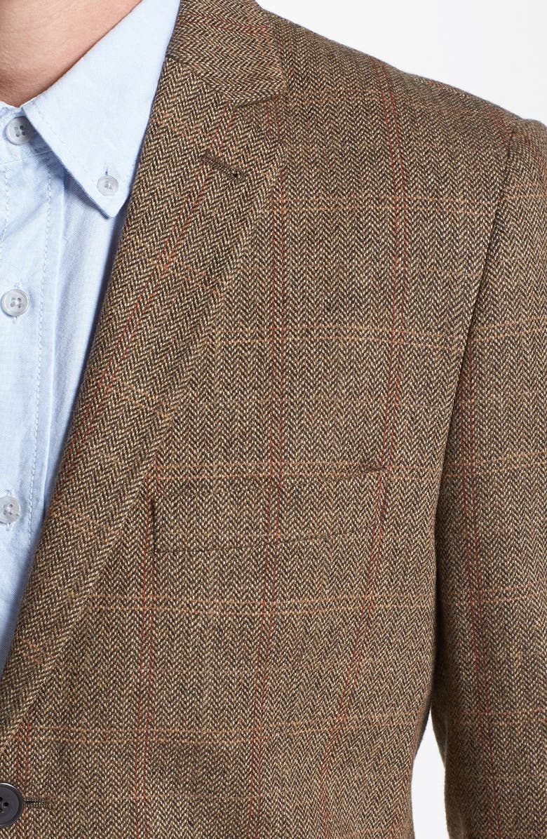 Topman Check Tweed Blazer, Alternate, color, 