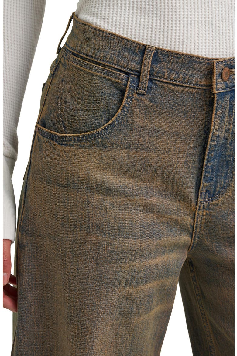 Low Rise Ultra Barrel Leg Jeans, Alternate, color, WARM DUNES