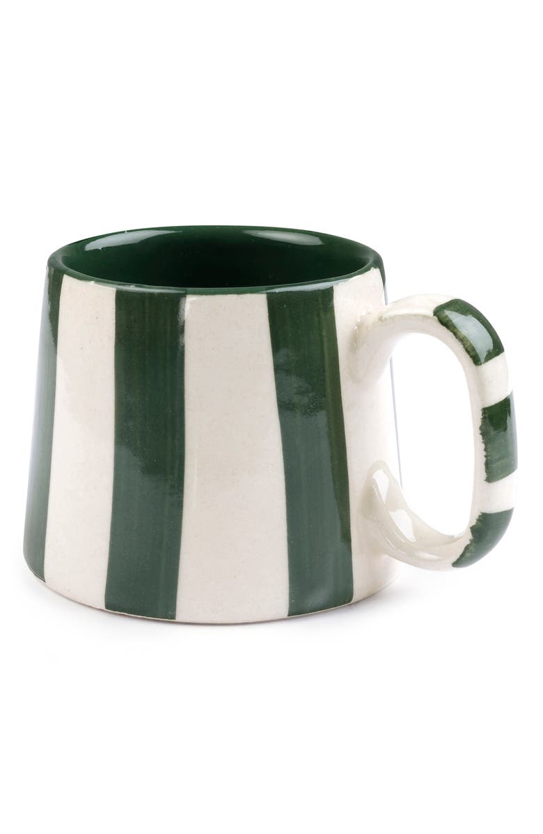Casa Amarosa Stripe Mug, Alternate, color, Olive