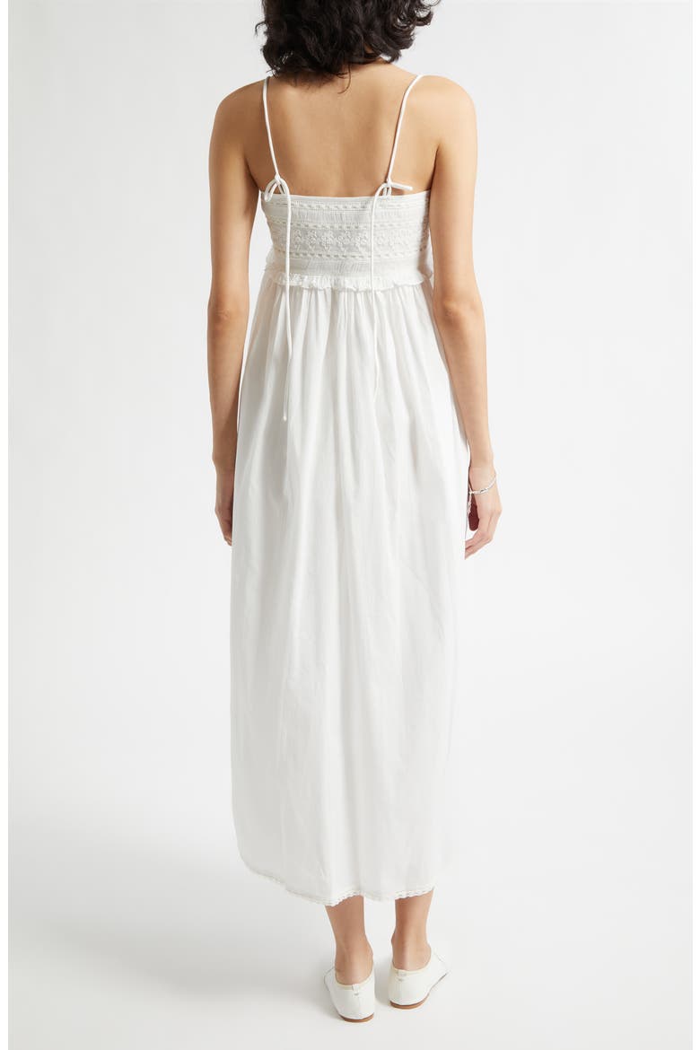 Danielle Embroidered Ruffle Cotton Sundress, Alternate, color, VINTAGE WHITE