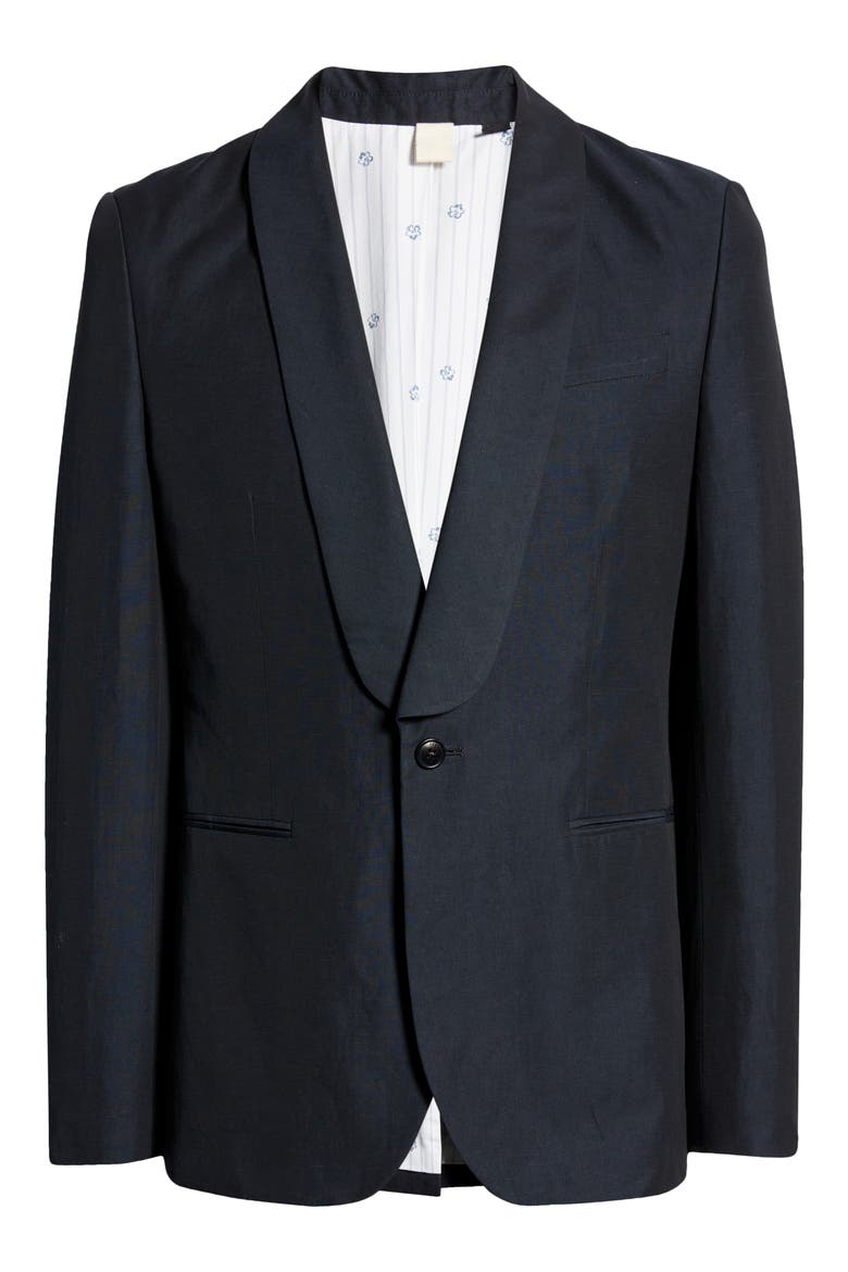 Waitby Navy Linen & Cotton Dinner Jacket, Alternate, color, NAVY