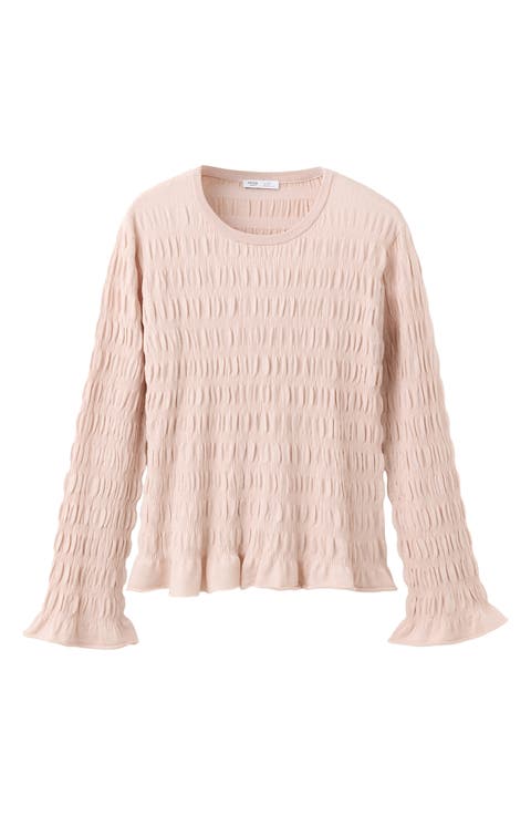 Fine Knit Ruched Sweater