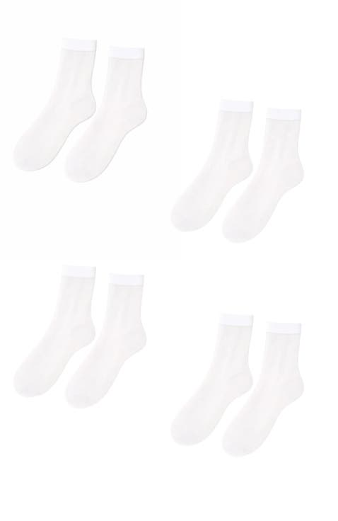 8-Pack Glossy Sheer Everyday Knee-Highs