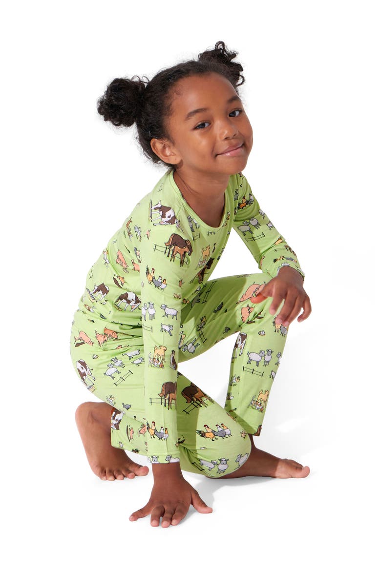 Kids' Farm Animals Set of 2 Piece Pajamas, Alternate, color, Farm Animals