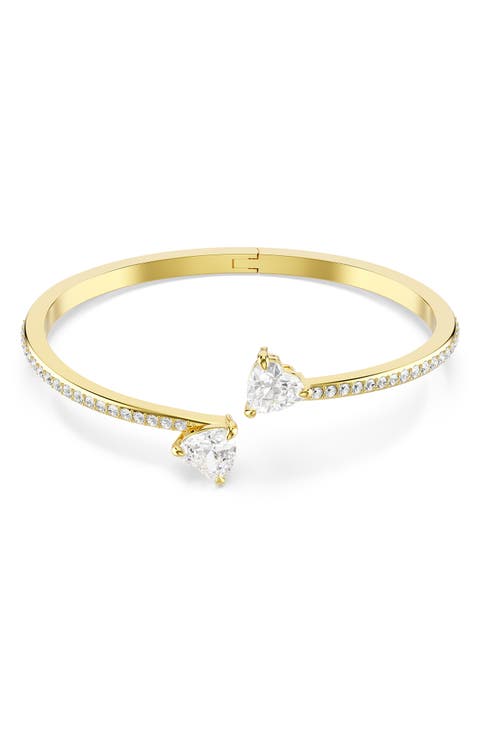 Mesmera Attract Crystal Heart Bangle Bracelet