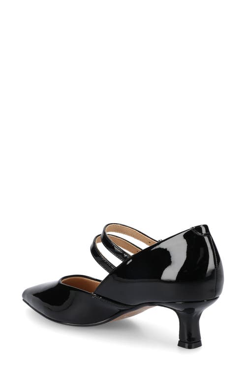 Journee Collection Journee Womens Carnation Medium And Wide Width Kitten Heel Mary Jane Pumps In Black