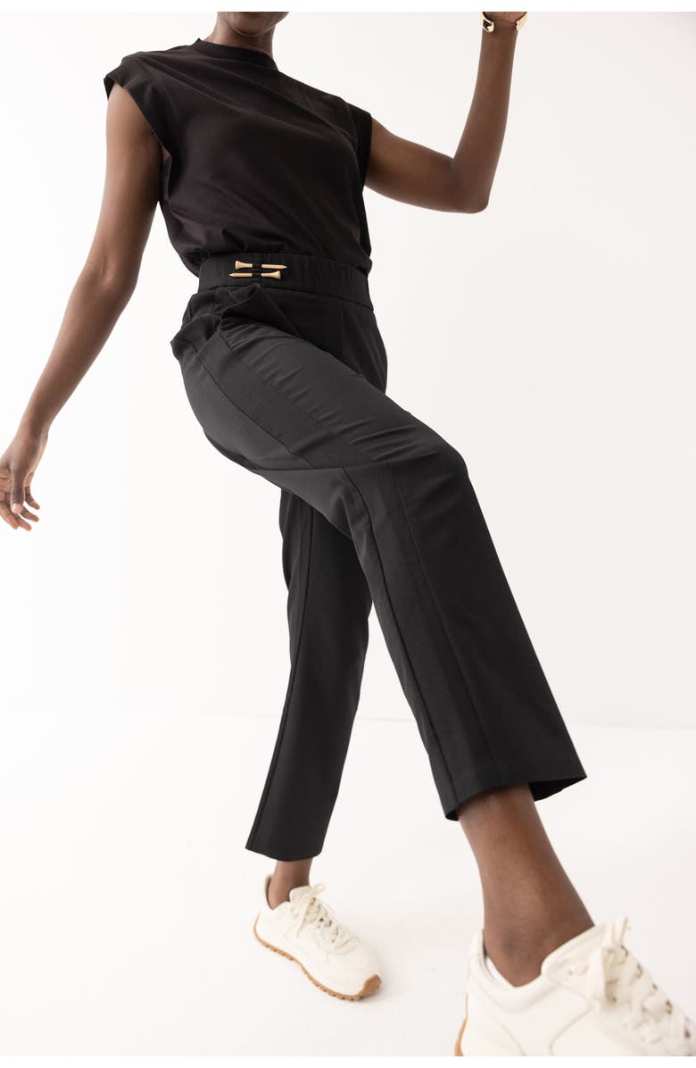 Honors The Pant with Tuxedo Stripe, Alternate, color, Black